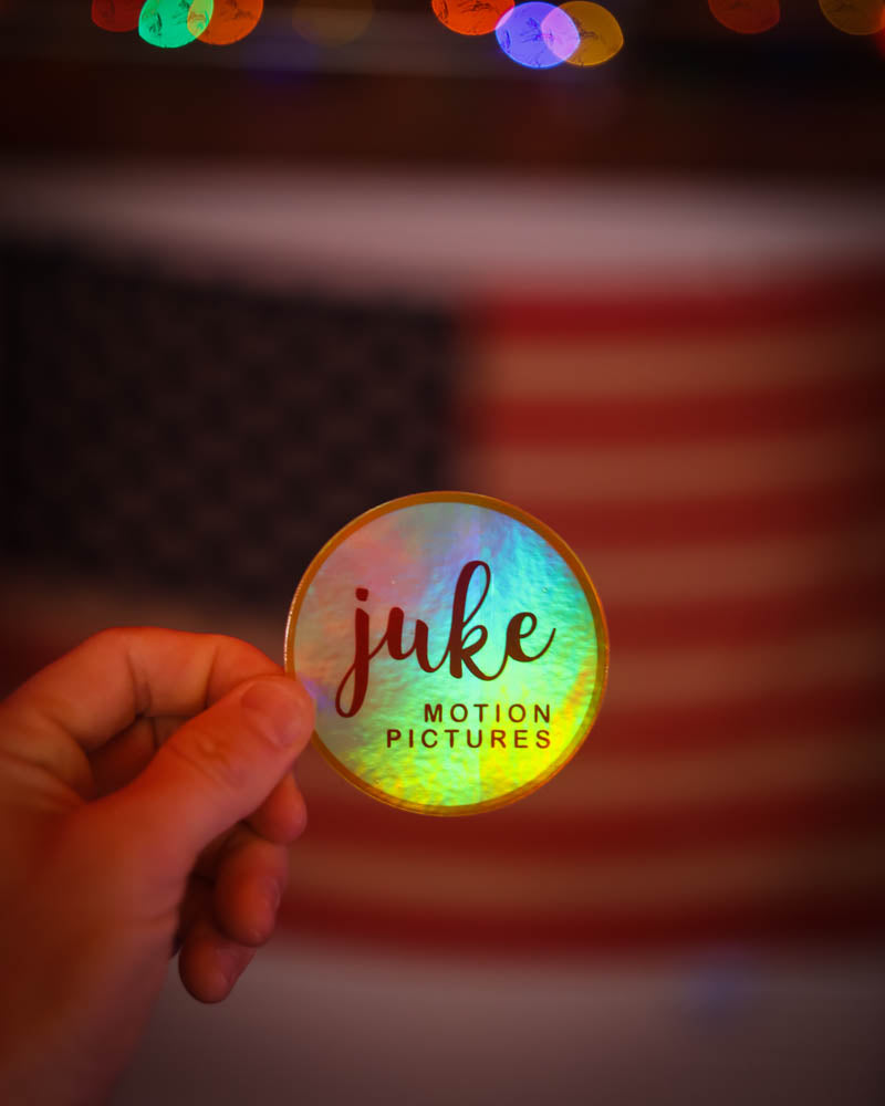 Juke Holographic Sticker - * Limited Edition * (3" Round) Changes color in light!