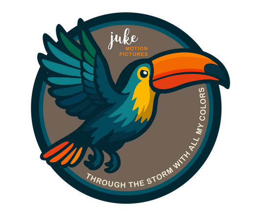 "The Cantu Toucan" - with Quote  - Merch Series by Juke Motion Pictures - 3" x 3" Waterproof Sticker (Limited Edition)