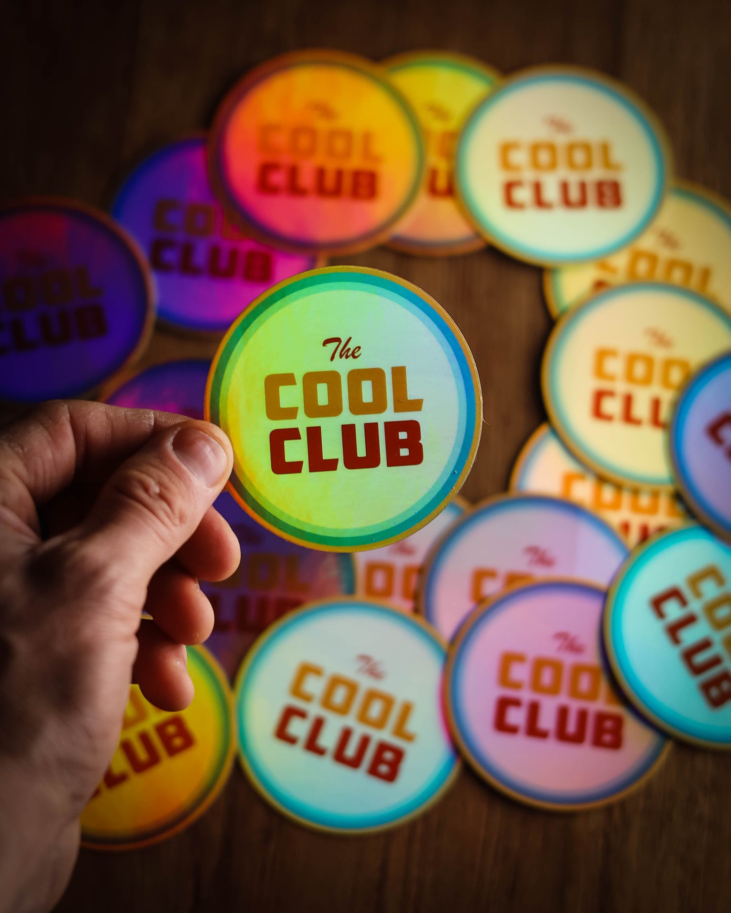 "The Cool Club" Members Only Holographic Sticker 3" by Josh Cantu