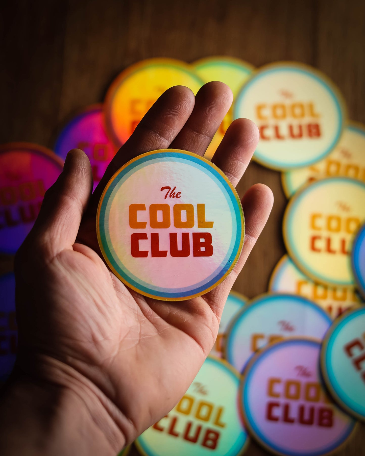 "The Cool Club" Members Only Holographic Sticker 3" by Josh Cantu