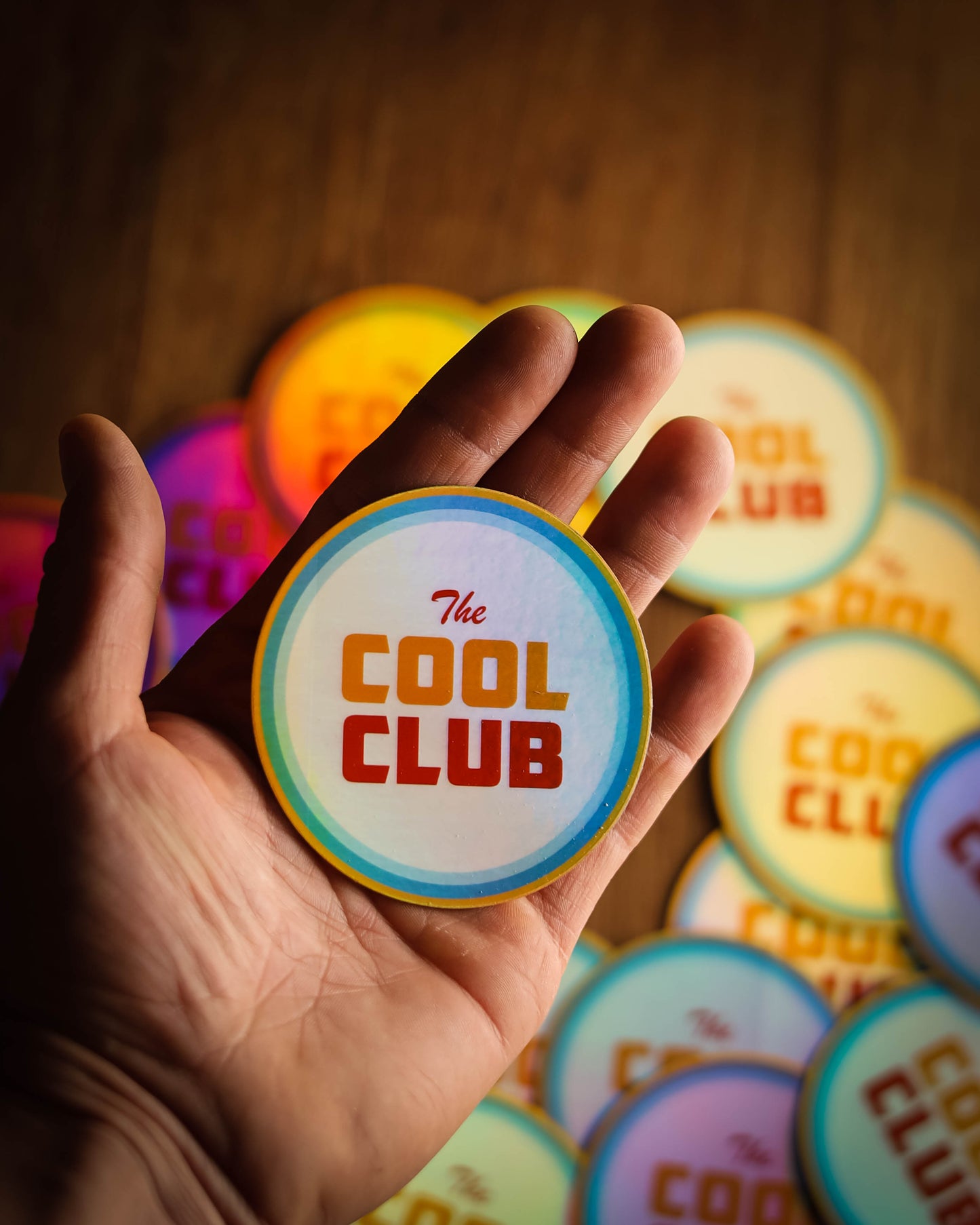 "The Cool Club" Members Only Holographic Sticker 3" by Josh Cantu