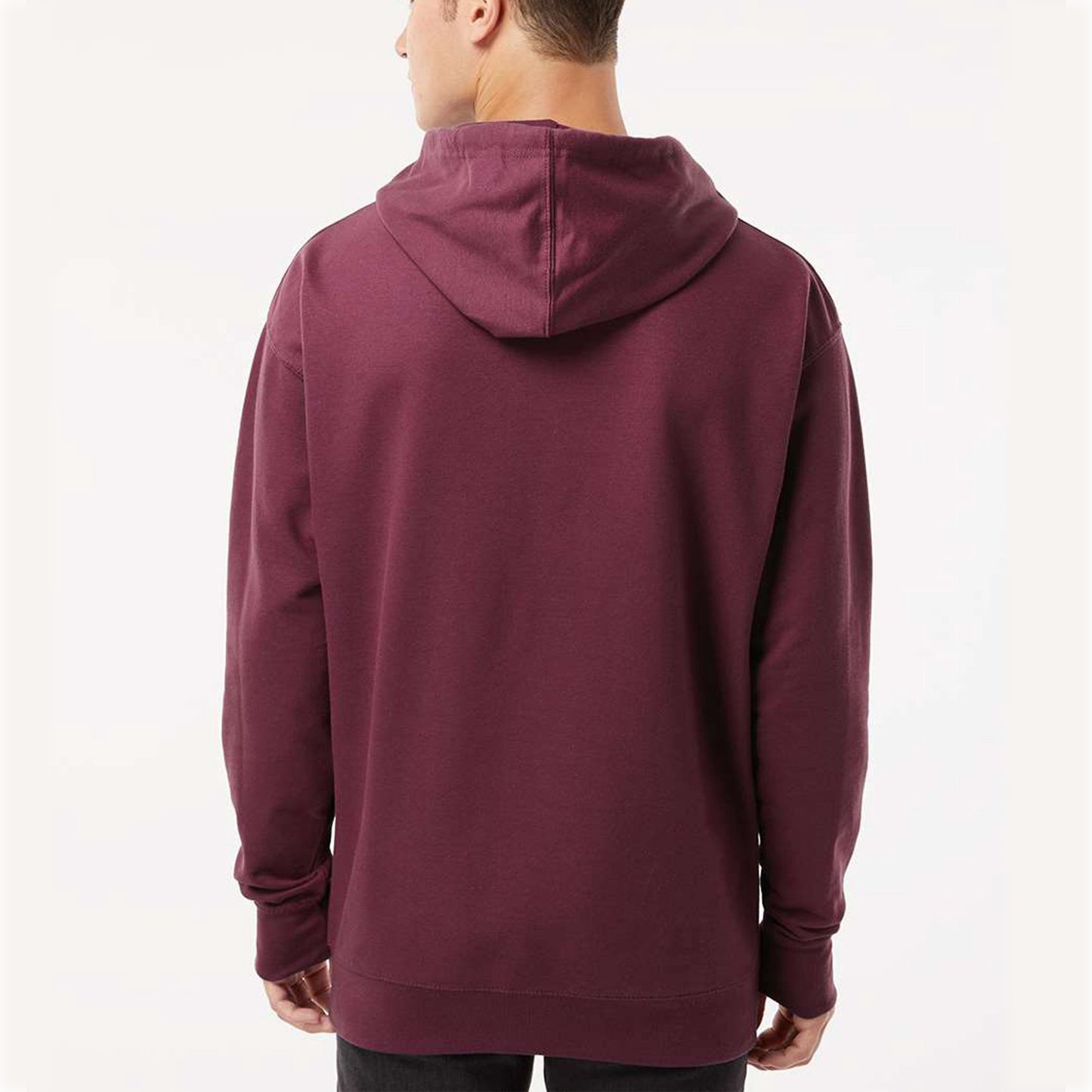 Juke Midweight Hooded Sweatshirt - Maroon - Cotton Fleece