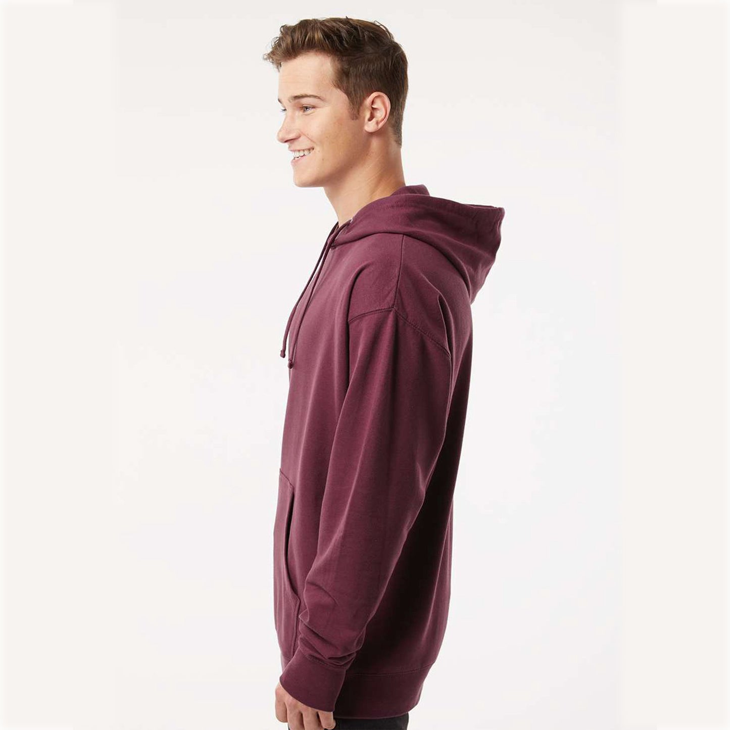 Juke Midweight Hooded Sweatshirt - Maroon - Cotton Fleece